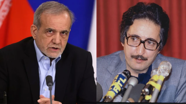 ابوالحسن بنی‌صدر، نخستین رئیس جمهور و مسعود پزشکیان  نهمین رئیس جمهور ایران