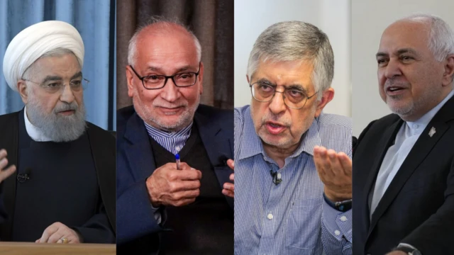 جواد ظریف/ غلامحسین کرباسچی/ حسین مرعشی/ حسن روحانی
